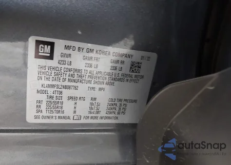 2022 Buick Encore Gx Fwd Essence from USA, damaged, VIN KL4MMFSL2NB087762